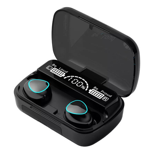 Audífonos In-ear Inalámbricos Bluetooth M10 Negro Color de la luz Blanco