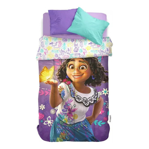 Acolchado Infantil Piñata Diseño Diverso De La Tela Encanto Mirabel