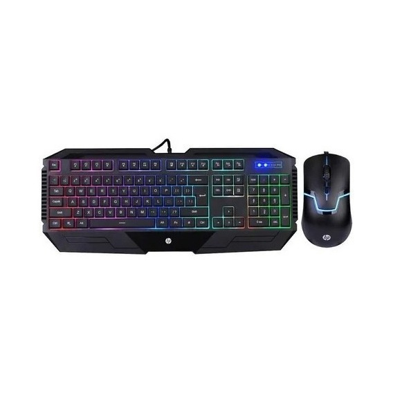 Combo Gaming Hp Gk1100 Teclado + Mouse Rgb Led Retroiluminad