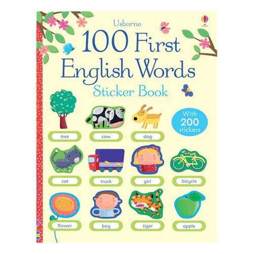 One Hundred First English Words With Sticker - Usborne Kel E