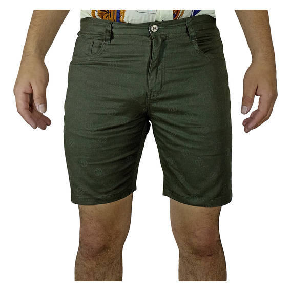 Bermuda Moda Drill Para Hombre - Verde