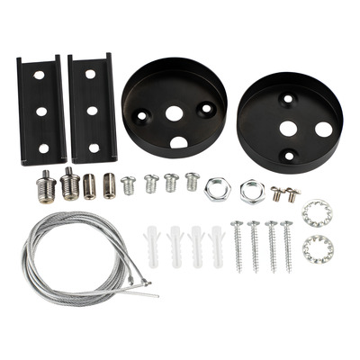 Kit Accesorios Colgante Para Riel Magnético Superficie Mks Negro