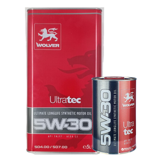 Aceite Para Motor 5w30 Wolver Sintetico Ultratec C3 Sae 6lts