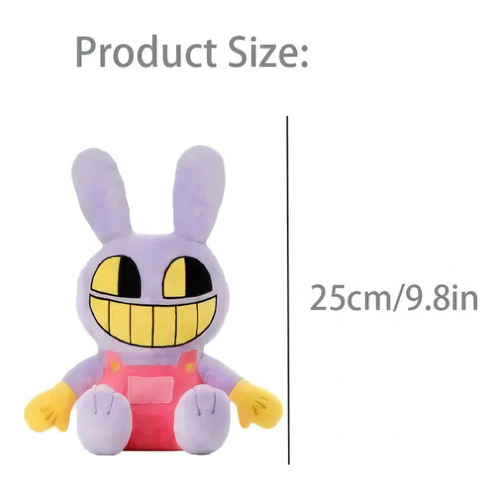 Muñeca de peluche de circo digital color conejo, 25 cm