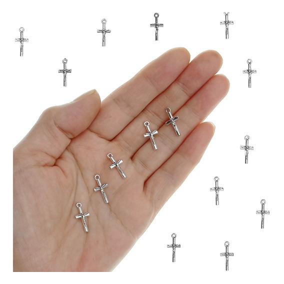 Mini Charm Dije Cruces Catolico - Bisuteria - 50u 