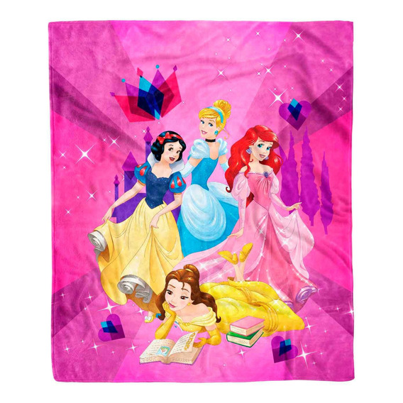 Cobertor Frazada Serenity Disney - Providencia Color Multicolor Diseño De La Tela Princesas Destellos