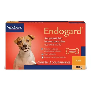 Vermífugo Endogard Virbac Cães De 10 Kg Com 2 Comprimidos