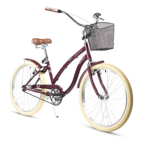 Bicicleta Para Mujer Urbana Rodada 24 Turbo Zinnia Retro Color Rojo Tamaño del cuadro 40 cm