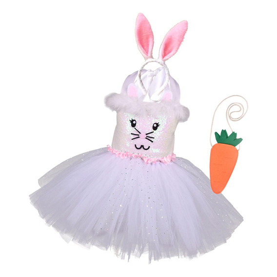 Disfraz De Conejo De Pascua Para Niñas, Conjunto De Tutú,
