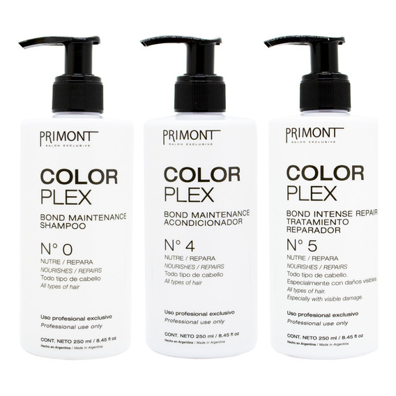 Primont Color Plex Shampoo + Acondicionador + Mascara 250ml