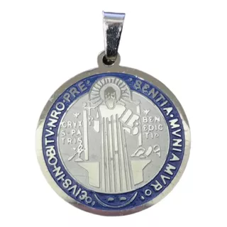 Dije Medalla San Benito En Acero Quirurgico (sin Cadena) 