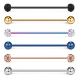 Ruifan 16g Acero Inoxidable Industrial Barbell Pendiente Car