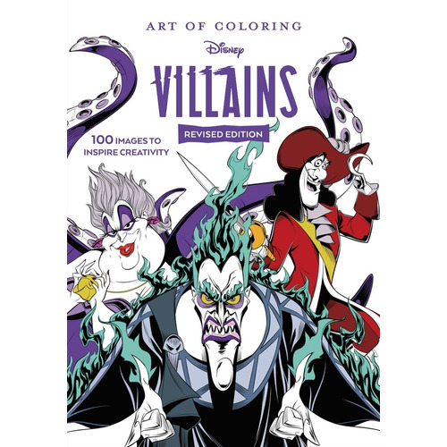 Art Of Coloring: Diney Villains, De Disney Villains Inspiration. Serie Art Of Coloring, Vol. 1. Editorial Disney Editions, Tapa Blanda, Edición Papel En Inglés, 2020
