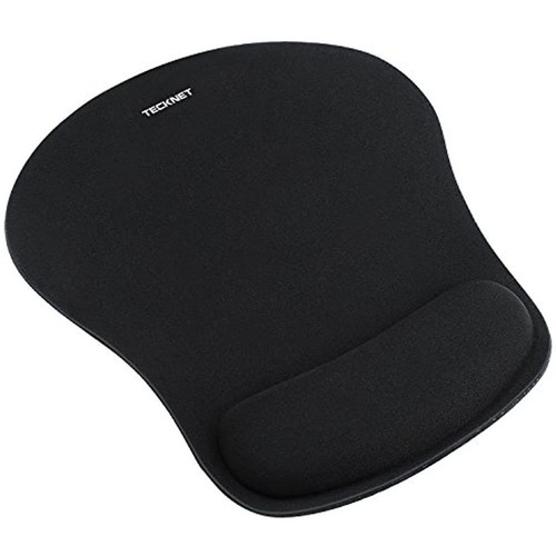 Mousepad Escritorio Tecknet Soporte Muñeca S Negro Color Black