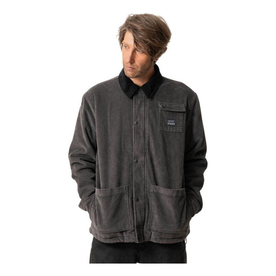 Chaqueta Hombre Stoked Point Charcoal Gris