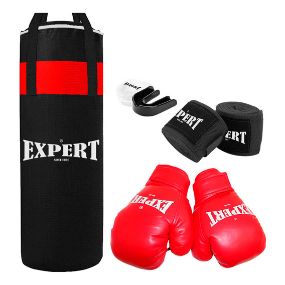 Kit Boxeo Bolsa Completa + Guantes + Bucal + Vendas - El Rey