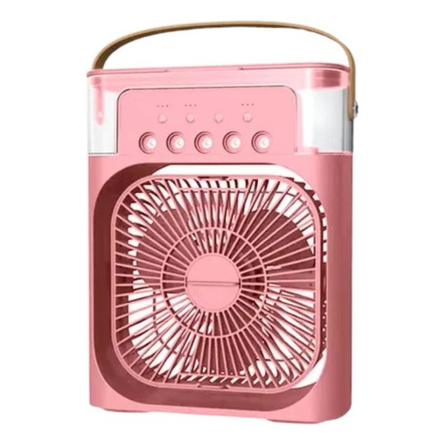 Mini Ventilador Portatil Aire Acondicionado Luz 3 Modos Color Rosa Yasuhisa  FS1121