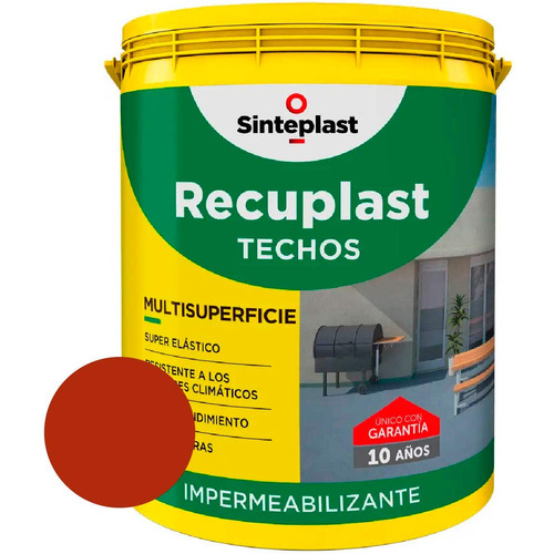 Recuplast Techos Impermeabilizante 20lt  Color Teja