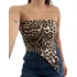 Top Straples Animal Print Con Pico Y Frunce