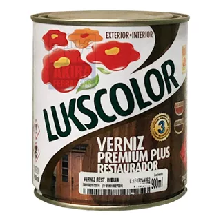 Verniz Restaurador Lukscolor 900ml Madeira Filtro Solar Acabamento Brilhante Cor Imbuia