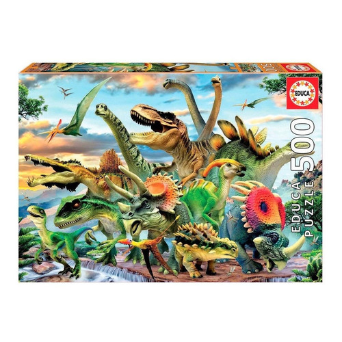 Rompecabezas Educa Borras Dinosaurios 40157 de 500 piezas