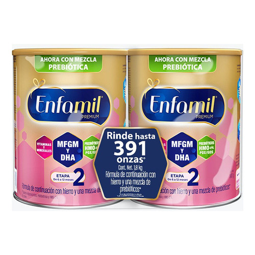 Enfamil Premium Etapa 2 Leche De Formula - 2 Latas 900g C/u