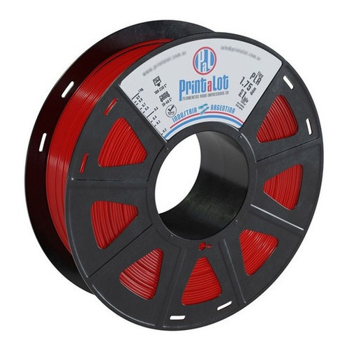 Filamento 3D PLA Printalot de 1.75mm y 1kg rojo traslucido