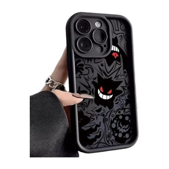 Funda Para iPhone De Pokemon Gengar Con Proteccion Camara