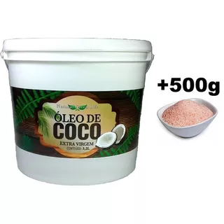 Óleo De Coco Extra Virgem - Balde De 3,2 Litros + Brinde