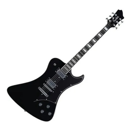 Guitarra Eléctrica Hagstrom Fant-blk Fantomen Con Estuche Color Black gloss Material del diapasón Resinator Orientación de la mano Diestro