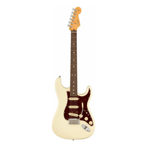 Guitarra eléctrica Fender American Professional II Stratocaster de aliso olympic white brillante con diapasón de palo de rosa