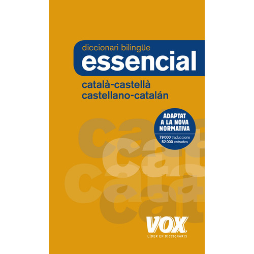 Diccionari Essencial Castellano Catalán Català Castellà, De Vox Editorial. Editorial Vox, Tapa Blanda En Español, 9999