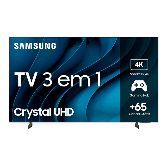 Smart TV 50'' Crystal UHD 4K 50CU8000 Design Air Slim 2023 Cor Cinza Titan Samsung 110V/220V