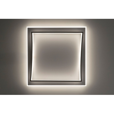 Plafon Led Pristin Negro Cuadrado 50cm Diseño Moderno Cie