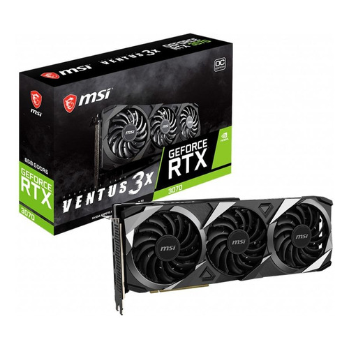 Tarjeta de video Nvidia MSI  Ventus GeForce RTX 30 Series RTX 3070 GEFORCE RTX 3070 VENTUS 3X OC OC Edition 8GB