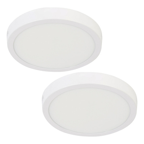 Paq. 2 Pzs Lampara Led Plafón, Luz Fría, Dlp036-18w/f, Calux Color Luz fría