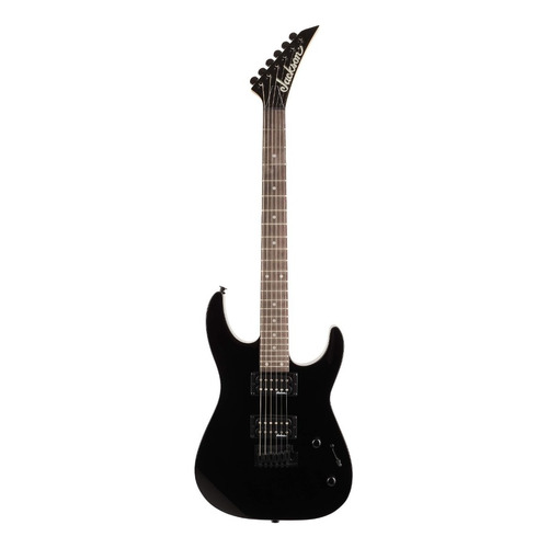 Guitarra eléctrica Jackson JS Series JS12 dinky de álamo gloss black brillante con diapasón de amaranto