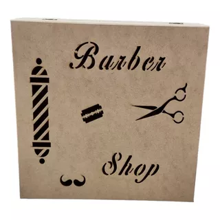 Caixa Para Barbearia Barbershop, Porta Máquina E Pentes