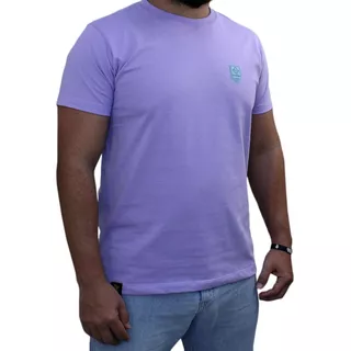 Camiseta Sacudido's Roxo Claro Logo Especial Verde Claro