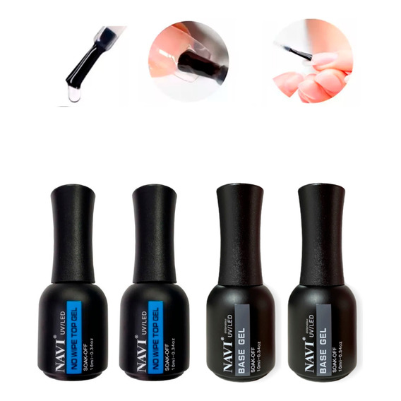 Navi 10ml Base Coat Top Coat Capping Gel Led Uv X4u.