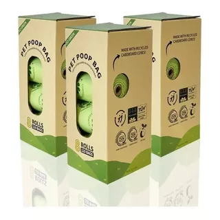Bolsas Biodegradables Para Desechos De Mascotas, 8 Rollos 