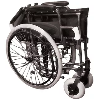 Cadeira De Rodas Dobrável Em Aço D400 T40 Até 120kg Dellamed Cor Inox