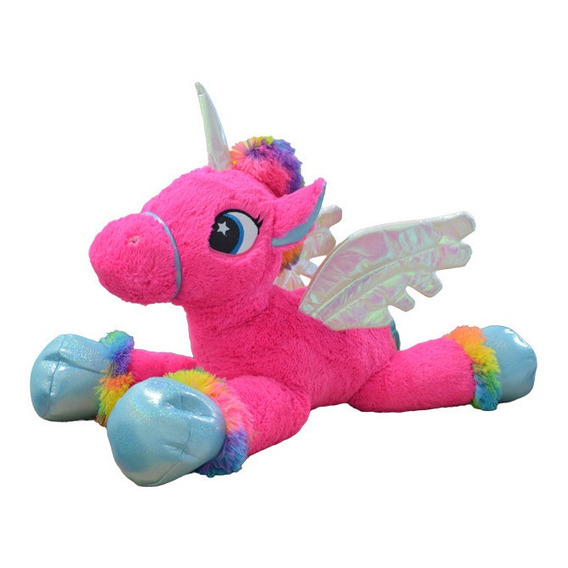 Unicornio De Peluche Fuccia 150 Cm. Original Phi Phi Toys