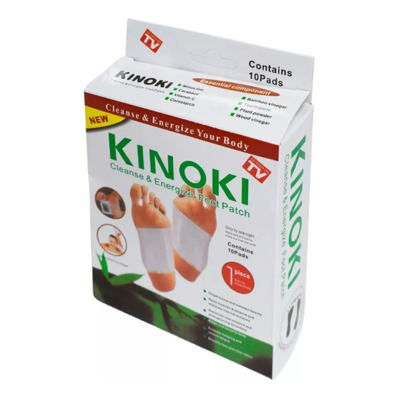 Set 10 Parches Desintoxicantes Para Pie Cuerpo Kinoki Detox 