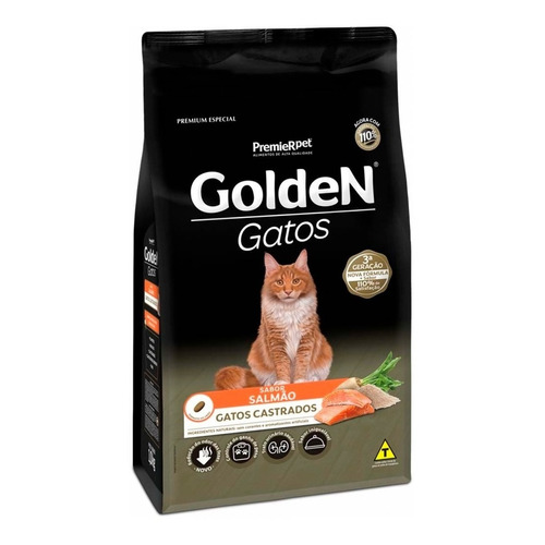 Alimento Golden Premium Especial Castrados para gato adulto sabor salmão em sacola de 1kg
