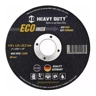 Heavy Duty Disco Corte 115mm 100 Un Cor Preto