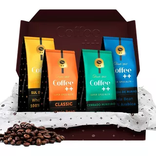 Kit 4 Pacotes Cafe Especial Em Graos Coffee Mais