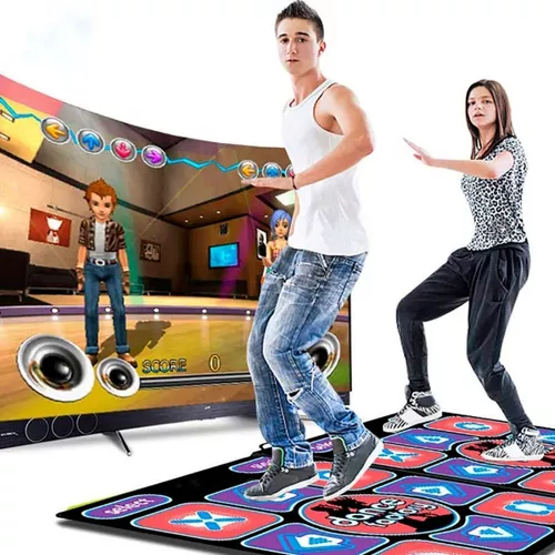  Juegos de Alfombrilla de Baile para TV, Alfombrilla de Baile  Doble para Niños y Adultos, 63 Almohadilla de Baile de Juego de Baile  Musical con Controles Remotos, Cable AV, Almohadilla de