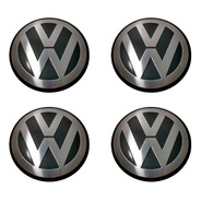 Kit 4 Emblema Volkswagen 90mm Para Calota Miolo Centro Vw