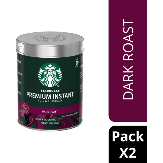 Café Starbucks® Dark Roast 90g X2 Tarros